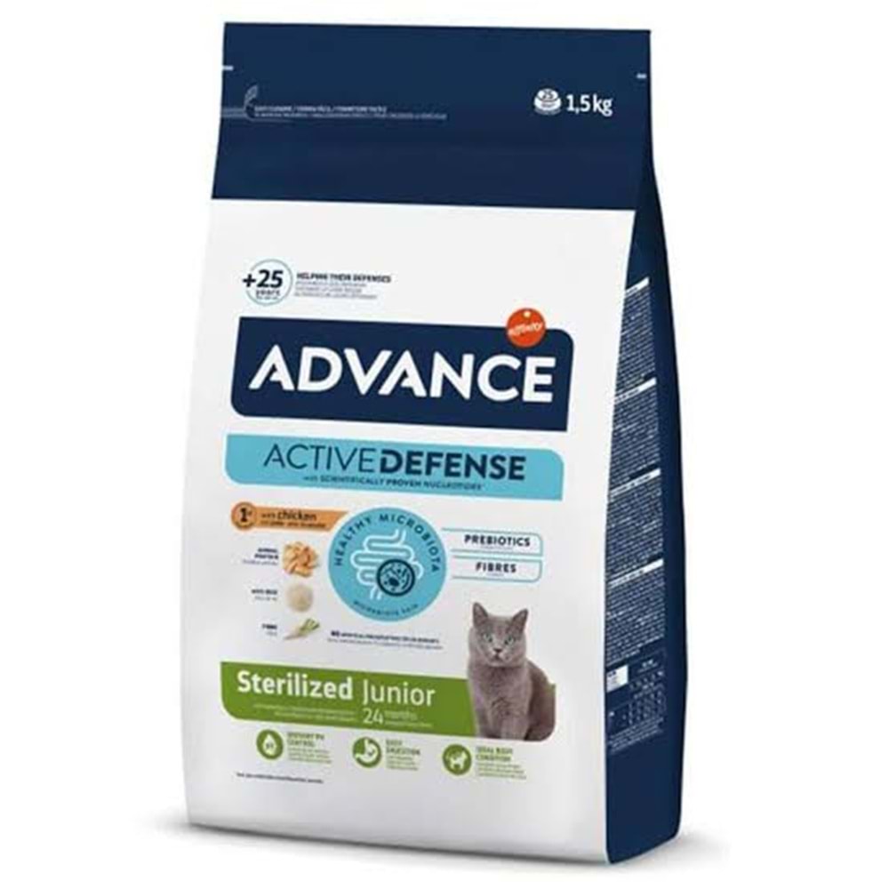 Advance Young Sterilised Junior 1,5 kg Tavuklu 2 Yaşından Küçük Kısırlaştırılmış Kedi Maması