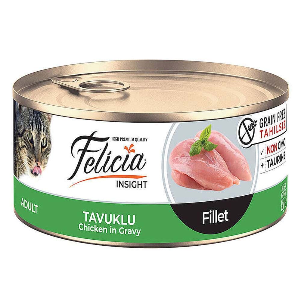 Felicia Tavuklu Tahılsız 85 gr Yetişkin Konserve Yaş Mama