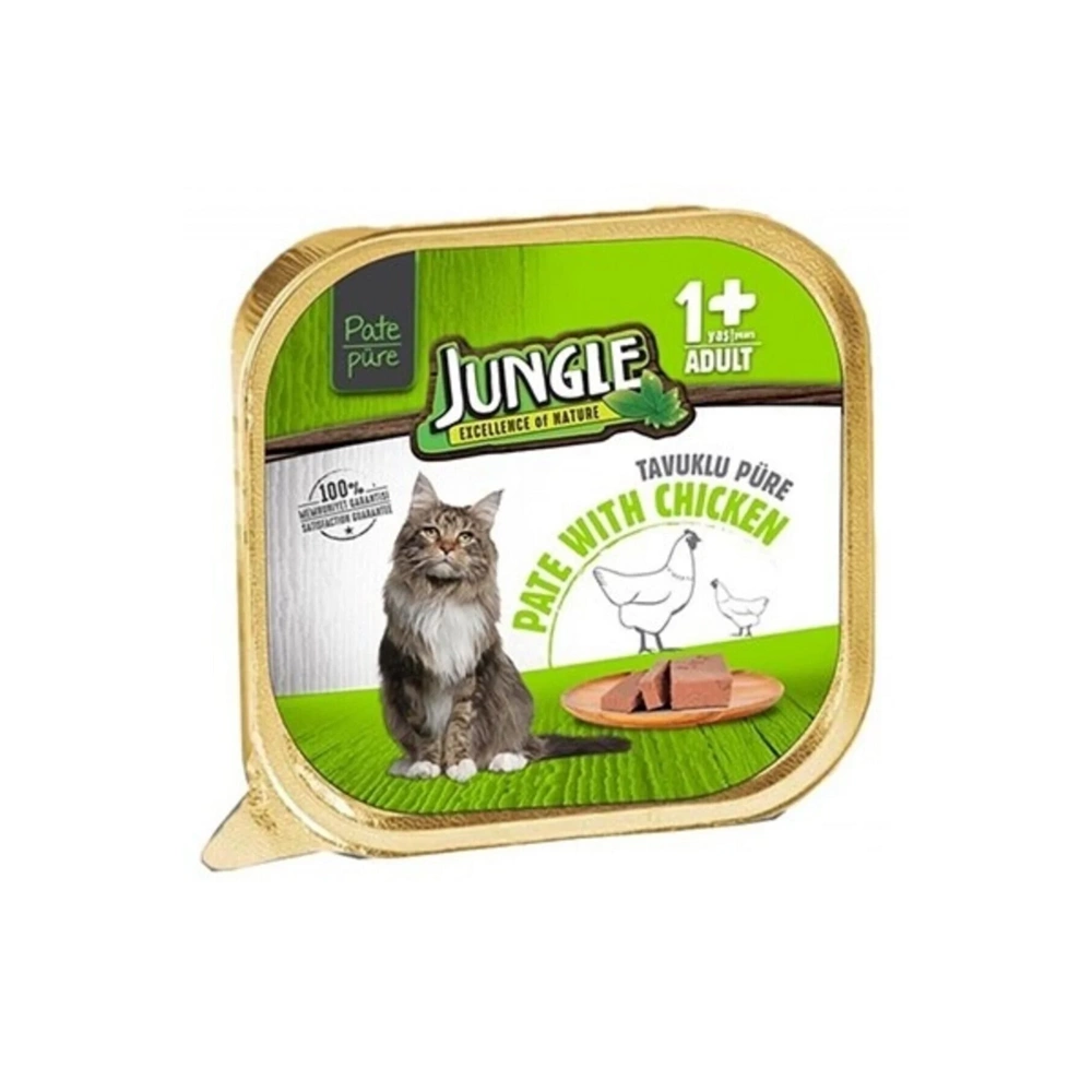 Jungle Pate Ezme Tavuklu Yetişkin Kedi Konserve 100 Gr