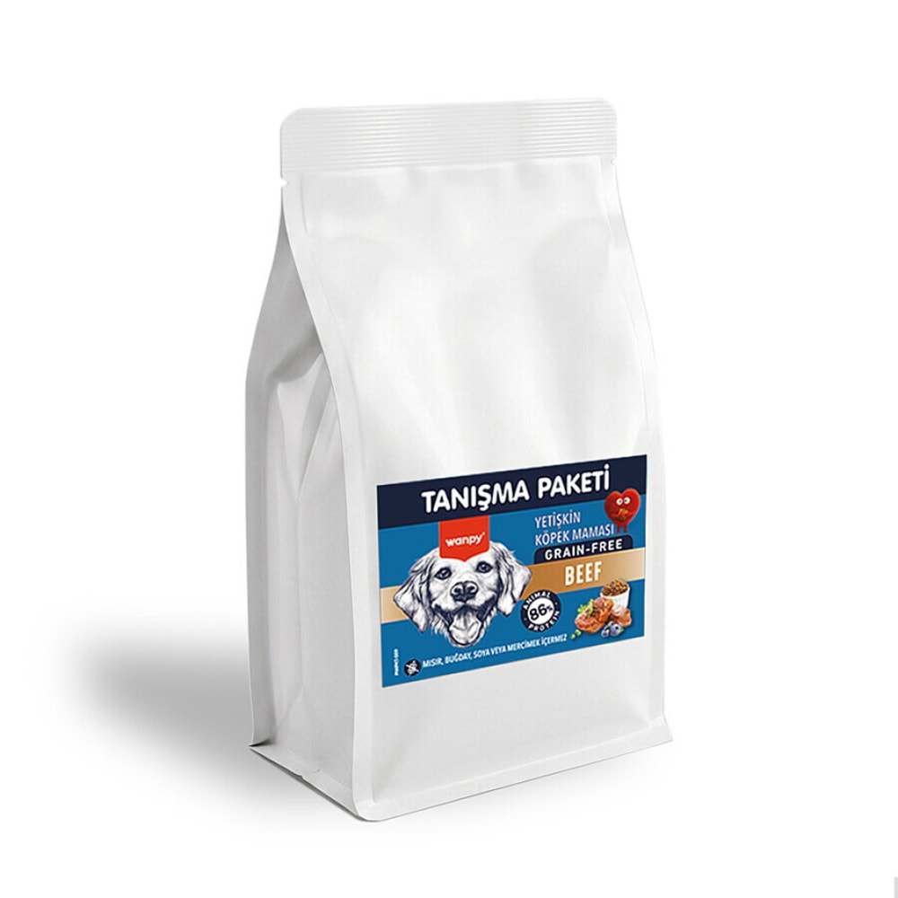 Wanpy Tahılsız Biftekli Yetişkin Köpek Maması 500g