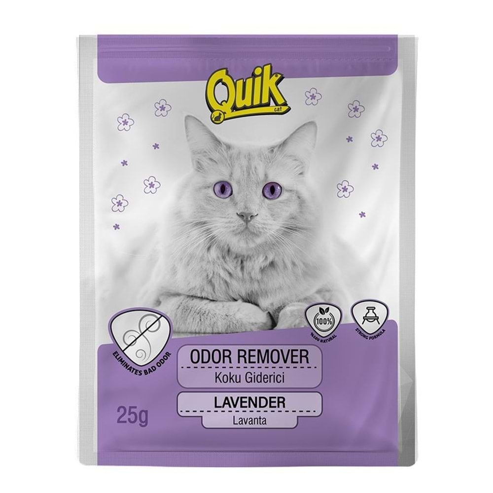 Quik Lavanta Kokulu Kedi Kumu Koku Giderici 25 gr