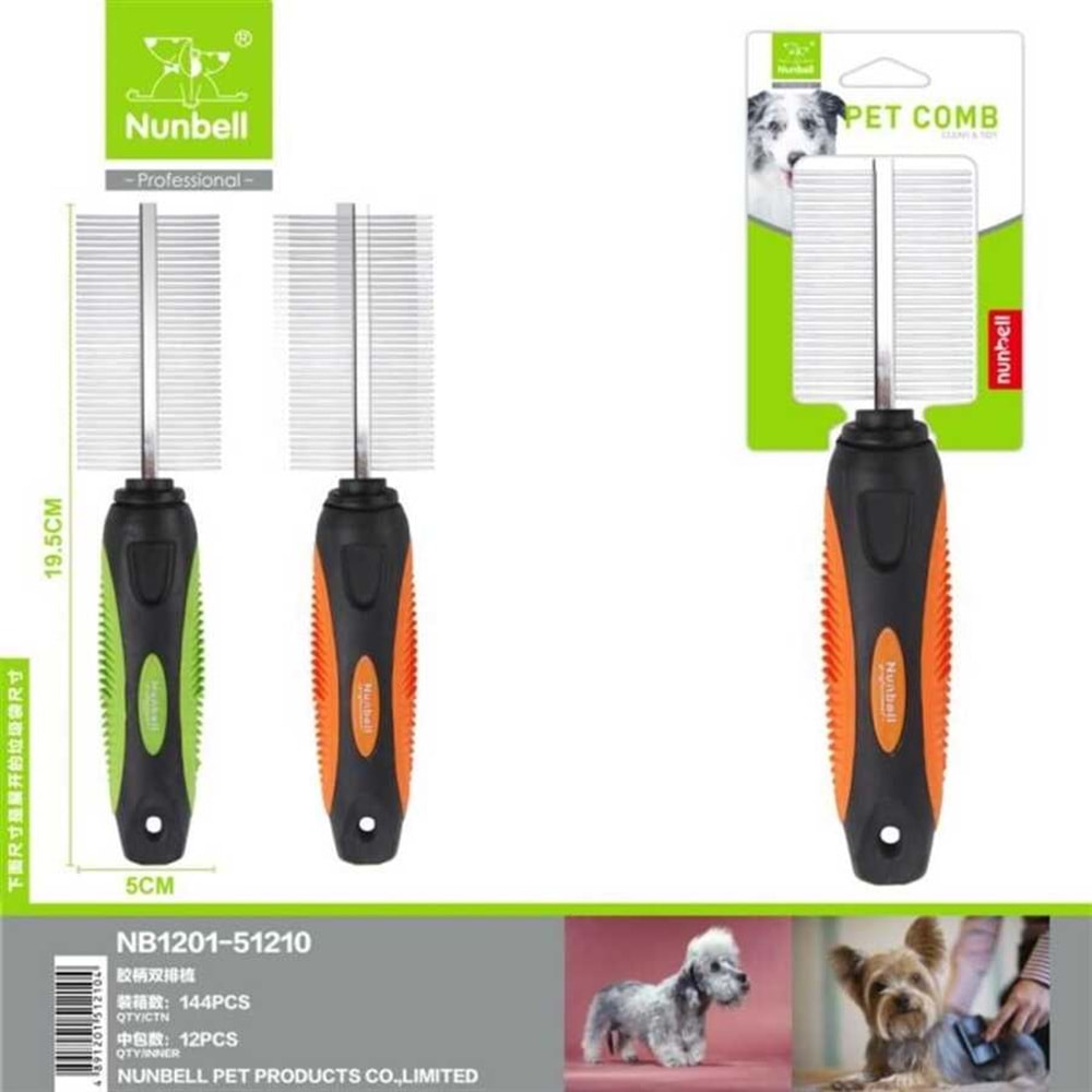 Nunbell Çift Taraflı Gıdık Açıcı Kedi Köpek Tarağı Kıtık