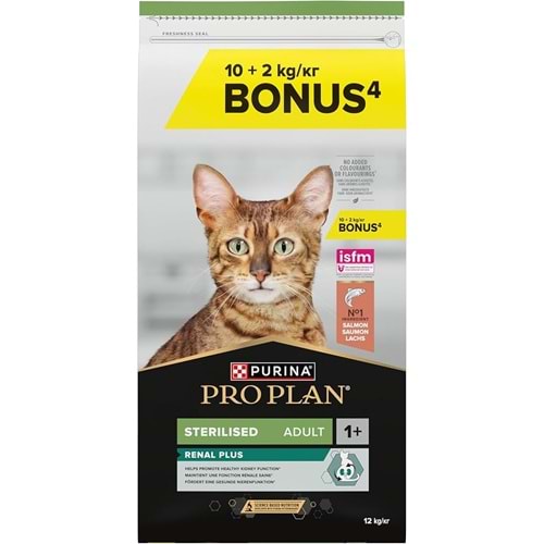 Proplan Sterilised Somonlu Kısırlaştırılmış Kedi Maması 10+2 kg Bonus Paket