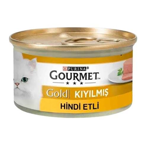 Purina Gourmet Gold Hindi Etli Kıyılmış Kedi Konserve Yaş Mama 85g