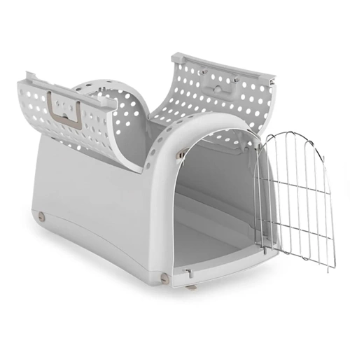Imac Linus Cabrio Gri Kedi Köpek Taşıma Çantası 52,5x34x34,5cm Üstü Açılır