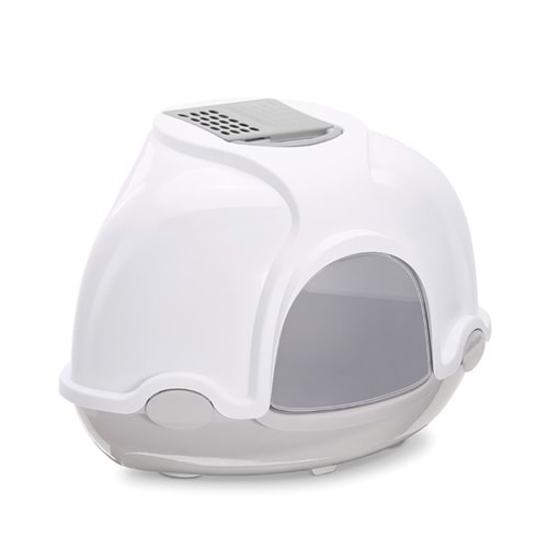 Imac Ginger Köşe Kapalı Kedi Tuvaleti Gri 52x52x44,5cm