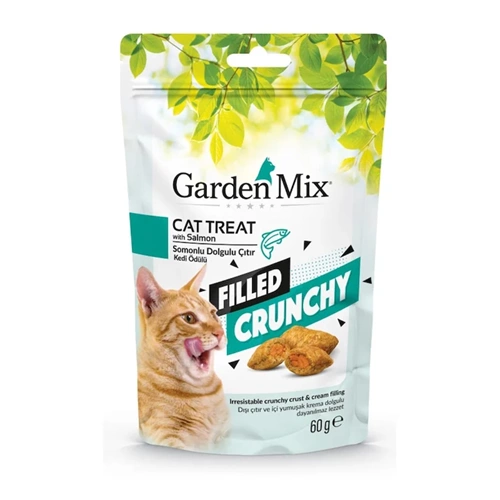 Garden Mix Somonlu Balıklı İçi Dolgulu Kedi Ödülü 60 gr