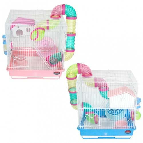 Dayang Orta Boy Borulu Hamster Kafesi 35x28x37cm