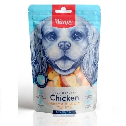 Wanpy Bisküvi Üzeri Tavuk Sargılı 100 Gr Köpek Ödül Maması