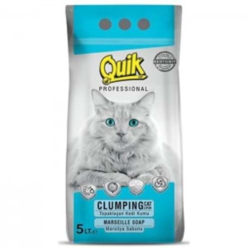 Quik 5Lt Marsilya Sabunlu Bentonit Topaklaşan Kedi Kumu