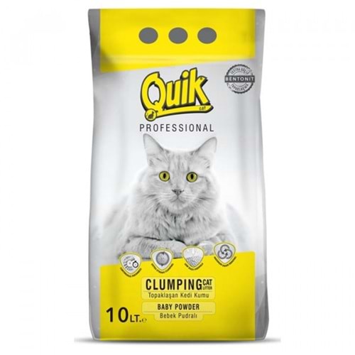 Quik 10 Lt Pudra Kokulu Bentonit Topaklaşan Kedi Kumu