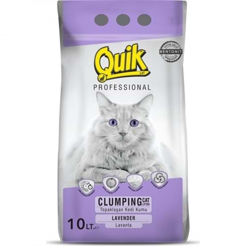 Quik 10 Lt Lavanta Kokulu Bentonit Topaklaşan Kedi Kumu
