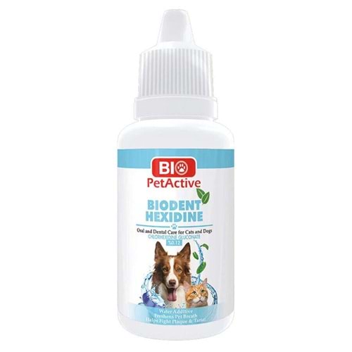BioPetActive Biodent Hexidine Kedi Köpek Ağız ve Diş Bakım Ürünü 50ml