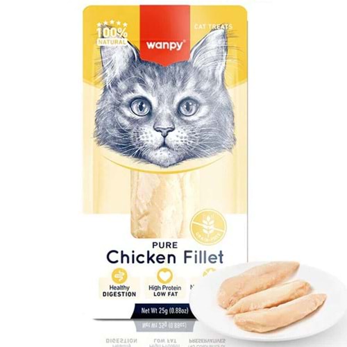 Wanpy Tavuk Fileto 25g Kedi Ödül Maması