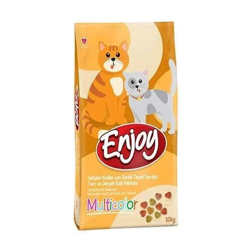 Enjoy Renkli Taneli Tavuklu Yetişkin Kedi Maması 10 Kg Multicolor