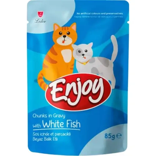 Enjoy Balıklı Pouch Kedi Konserve Yaş Mama 85gr