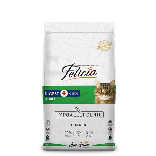 Felicia Yetişkin 2 Kg Tavuklu Kolejenli Hypoallergenic Az Tahıllı Kedi Maması