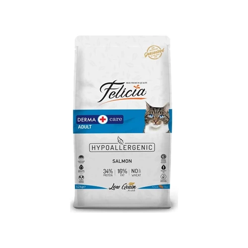 Felicia 2 Kg Somonlu Kolejenli Hypoallergenic Yetişkin Az Tahıllı Kedi Maması