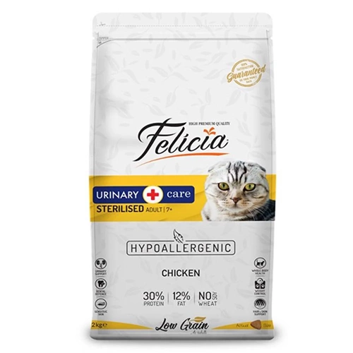 Felicia 2 Kg Sterilised Tavuklu Kolejenli Hypoallergenic Kısırlaştırılmış Az Tahıllı Kedi Maması
