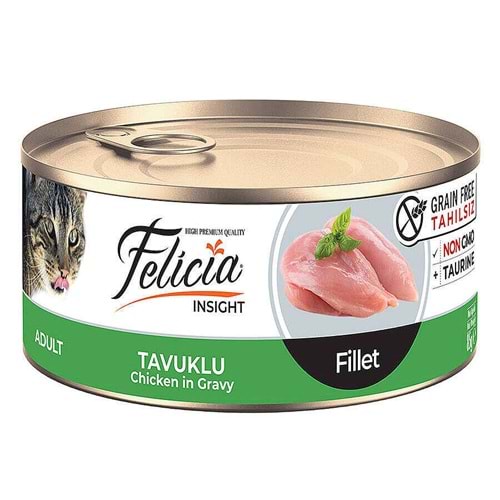Felicia Tavuklu Tahılsız 85 gr Yetişkin Konserve Yaş Mama