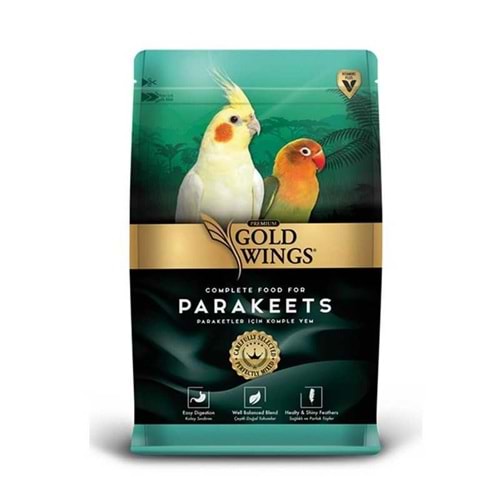 Gold Wings Premium Karışık Paraket Papağan Kuşu Yemi 1 Kg