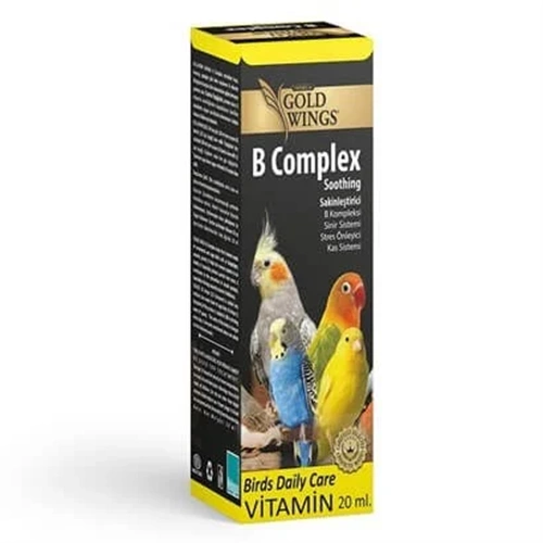 Gold Wings Premium B Complex Tüy Oluşumu Kuş Vitamini 20 Ml