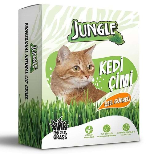 Jungle Kedi Çimi Kutulu Fileli Özel Gübreli