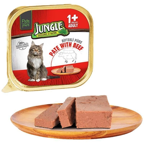 Jungle Pate Ezme Dana Etli Yetişkin Kedi Konserve 100 Gr