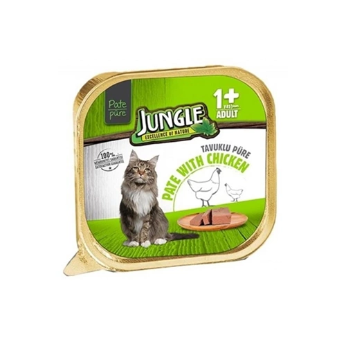 Jungle Pate Ezme Tavuklu Yetişkin Kedi Konserve 100 Gr