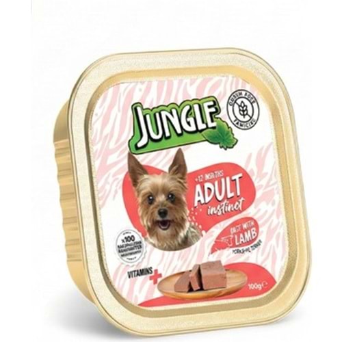 Jungle Pate Ezme Kuzu Etli Yetişkin Köpek Konserve Yaş Mama 100 Gr