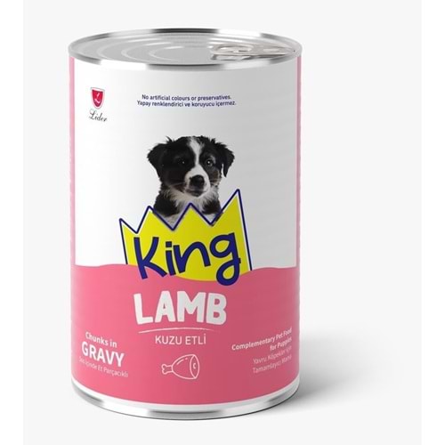 King Kuzu Etli Yavru Köpek Konserve Yaş Mama 400g