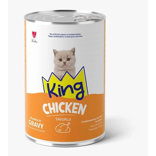 King Tavuklu Yavru Kedi Konserve Yaş Mama 400g