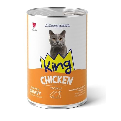 King Tavuklu Yetişkin Kedi Konserve Yaş Mama 400g
