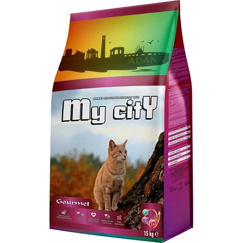 My City Renkli Taneli Tavuklu Yetişkin Kedi Maması 15 kg