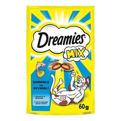 Dreamies Mix Peynir & Somon Kedi Ödül Maması 60gr
