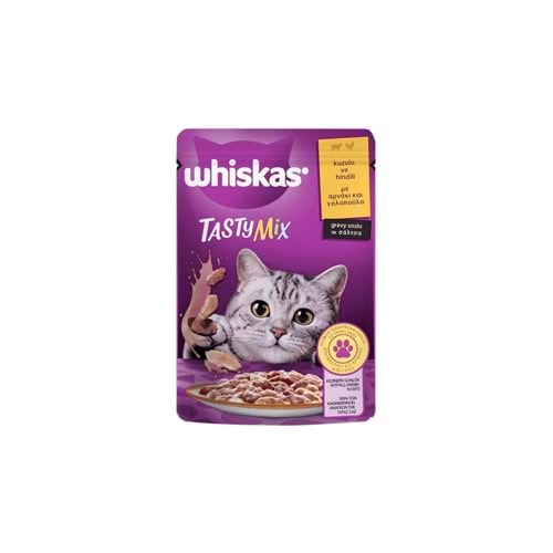 Whiskas Kuzulu ve Hindili Pouch Yaş Kedi Maması 85gr Tasty Mix