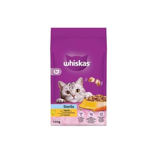 Whiskas Sterile Sterilised Tavuklu Kısırlaştırılmış Kedi Maması 1.4kg