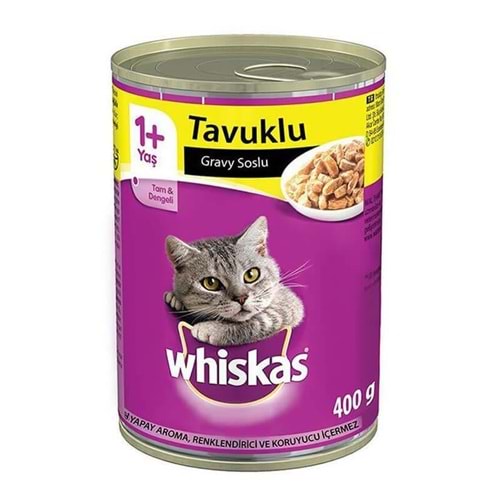 Whiskas Gravy Soslu Tavuklu Konserve Kedi Maması 400gr
