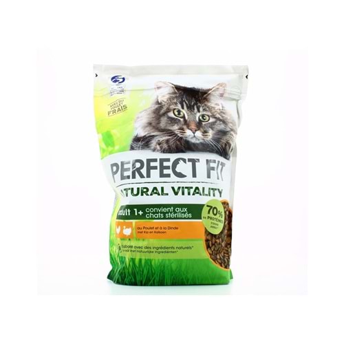 Perfect Fit Natural Vitality Tavuk & Hindi Yetişkin Kedi Maması 1 kg