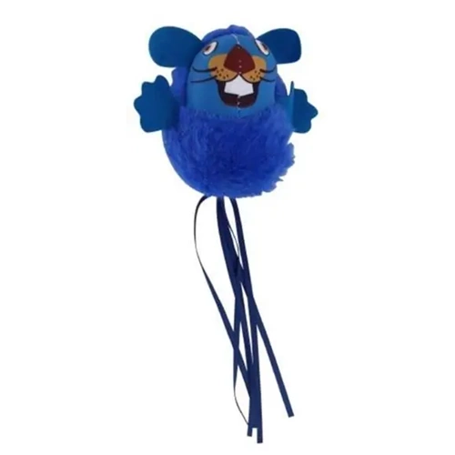 Nunbell Zilli Kürklü İpli Peluş Fare Kedi Oyuncağı