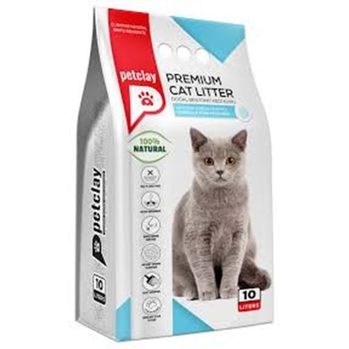 PetClay 10Lt Marsilya Sabunu Kokulu Bentonit Topaklaşan Kedi Kumu