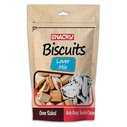 Snacky Lover Mix Bisküvi Köpek Ödül Maması 200g