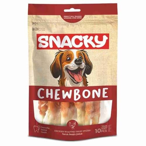 Snacky Munchy Tavuk Sargılı Köpek Ödül Maması 10lu 13cm 100gr
