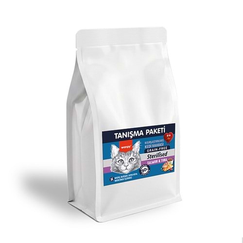 Wanpy Tahılsız Sterilised Somonlu & Ton Balıklı Kısırlaştırılmış Kedi Maması 500g