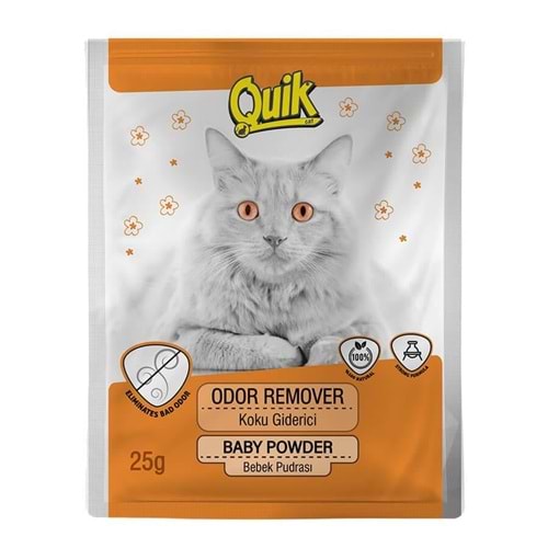 Quik Bebek Pudrası Kokulu Kedi Kumu Koku Giderici 25 gr