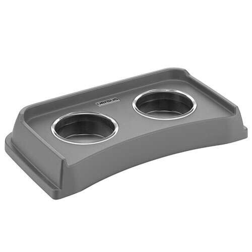 Reflex Versus Duo Gri İkili Plastik Kedi Köpek Mama Su Kabı 300x2ml