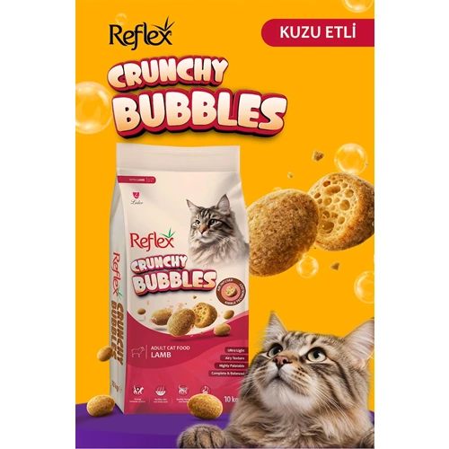 Reflex Chrunchy Bubbles Kuzu Etli Yetişkin Kedi Maması 10kg