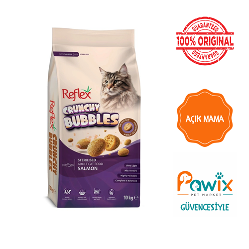 Açık 500 gr Reflex Crunchy Bubbles Kısırlaştırılmış Somonlu Kedi Maması