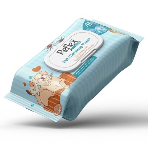 Reflex Care Alaçatı Ferahlığı Kedi Köpek Temizleme Islak Mendili 50ad