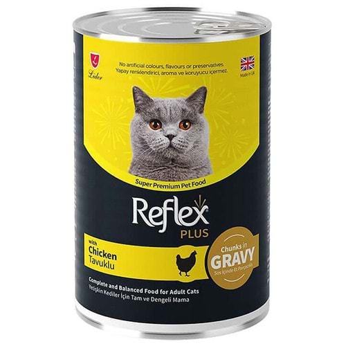 Reflex Plus Tavuklu Yetişkin Kedi Konserve Yaş Mama 400g